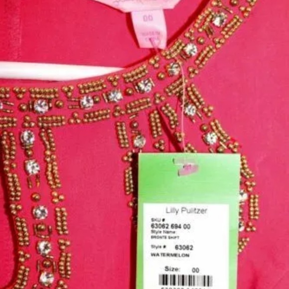 NWT 288.00 LILLY PULITZER BRONTE EMBELLISHED  DRESS WATERMELON - Picture 3 of 6